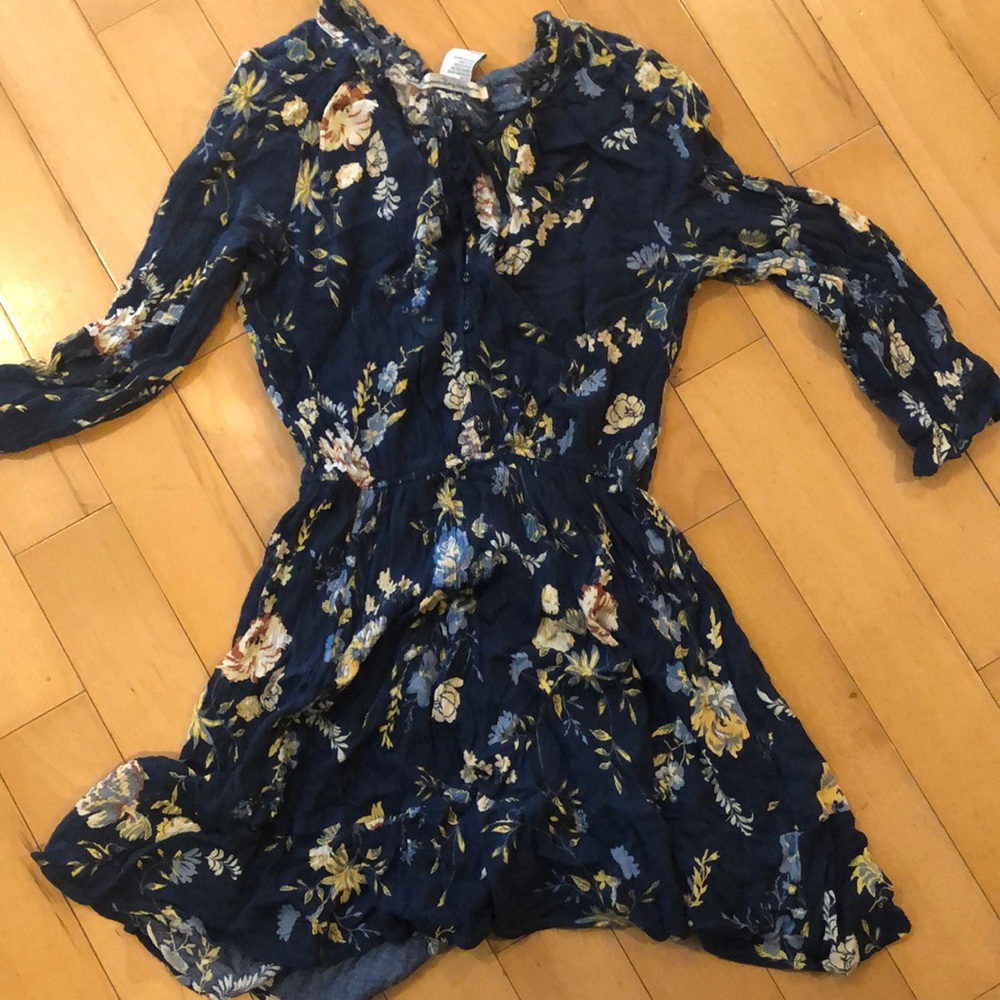 Navy blue flower dress